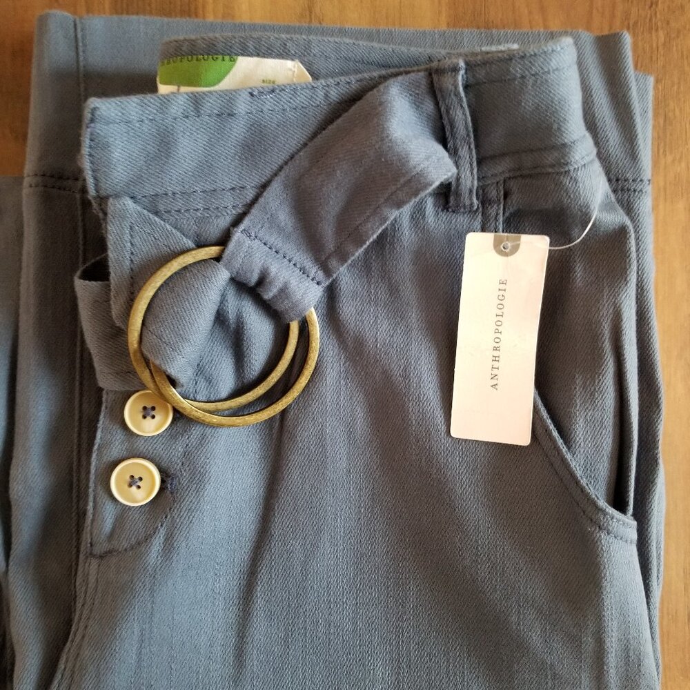 Anthropologie NWT Cassidy Belted Wide Leg Pant Size 2